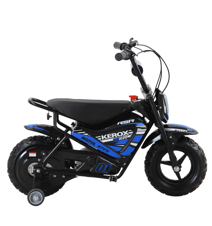 Pocket bike E-Fat Bleu